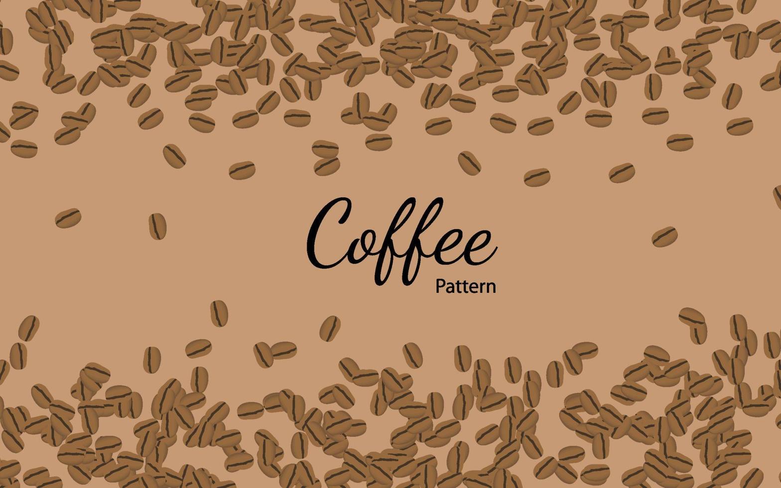Coffee bean pattern background vector