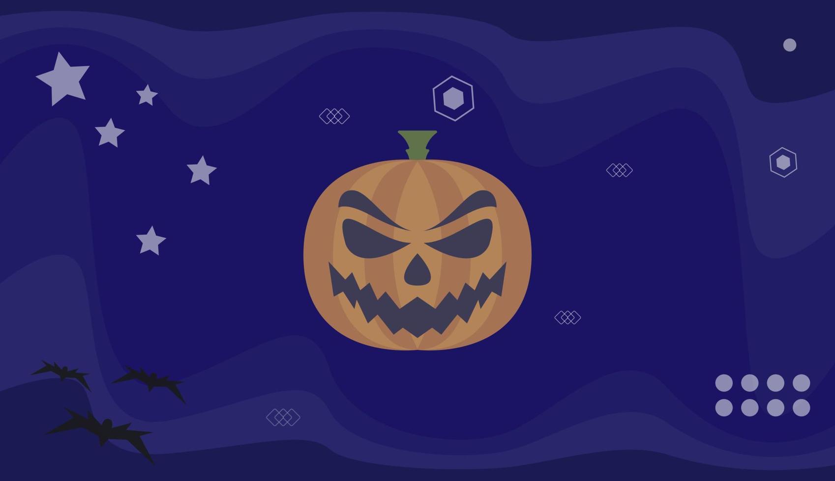 fondo espeluznante con concepto de cara de calabaza vector