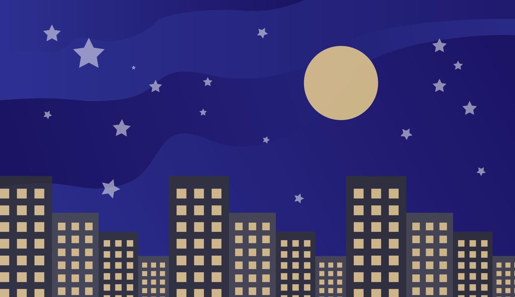 fondo abstracto con el concepto de cielo nocturno de la ciudad vector