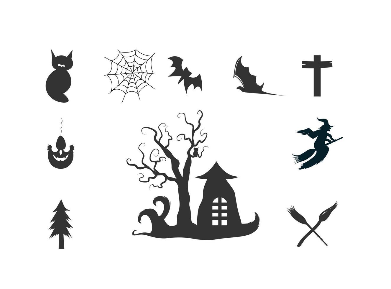 Halloween background and elements vector