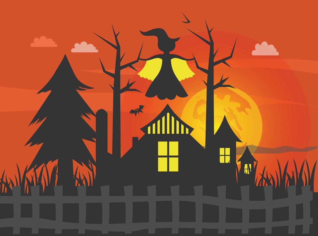 Halloween background and elements vector