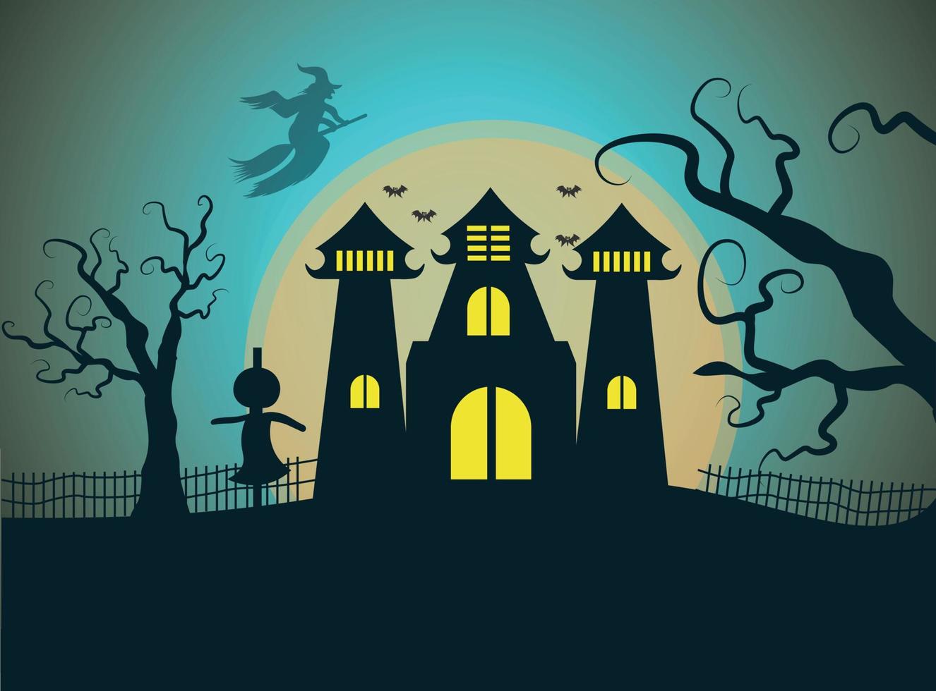 Halloween background and elements vector