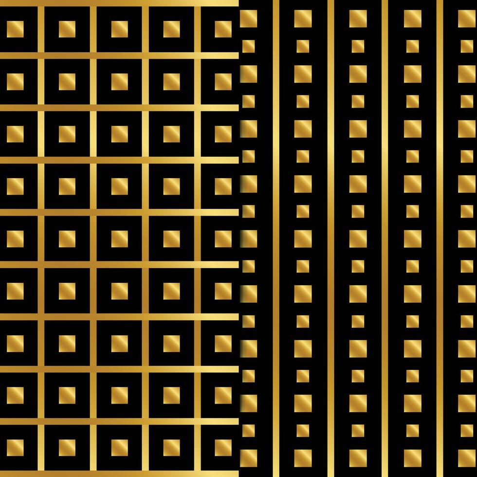 Gold and Black seamless pattern vector