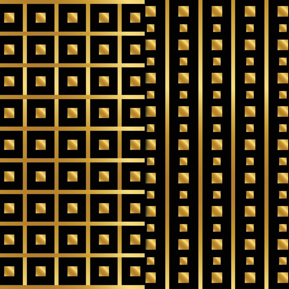 Gold and Black seamless pattern vector