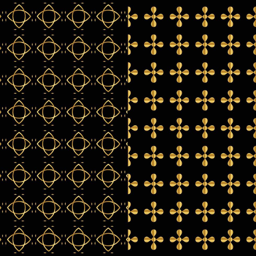 Gold and Black seamless pattern vector