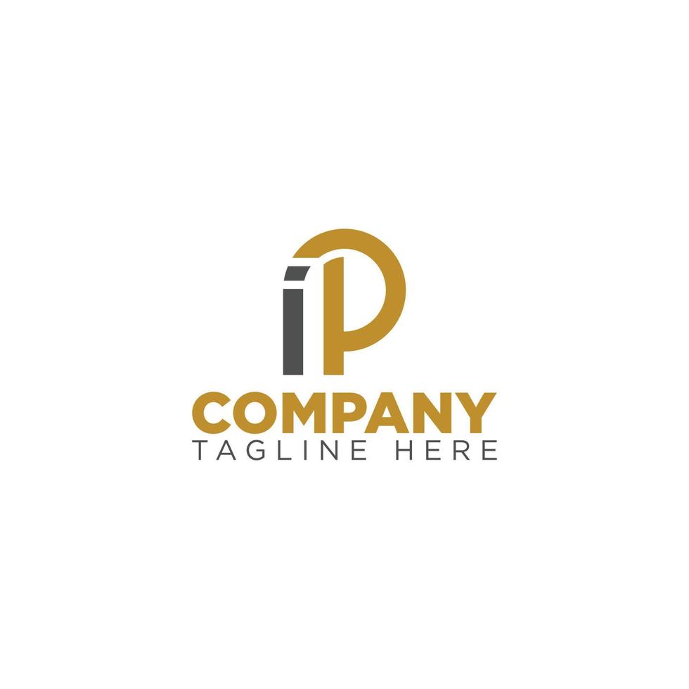 IP letter modern vector logo icon template design
