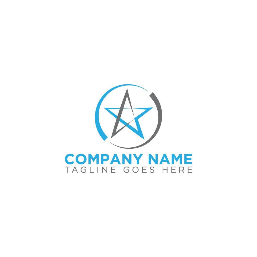 Round star modern vector logo icon template design