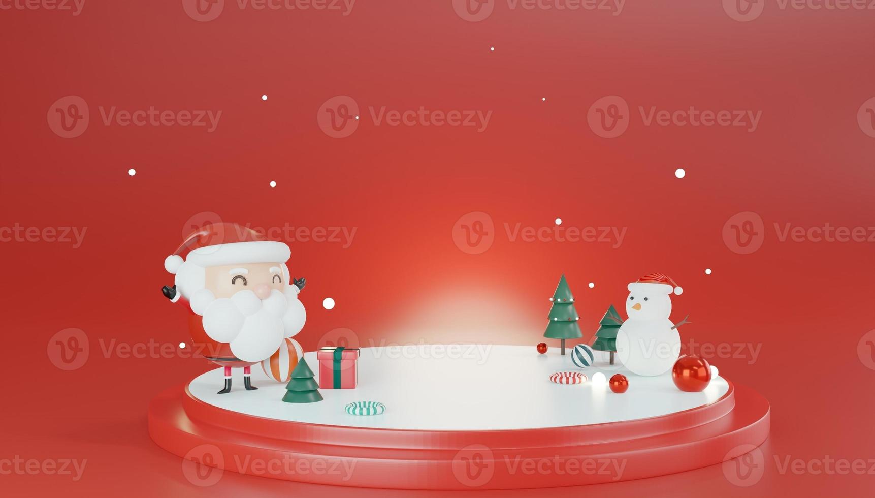 Merry Christmas 3d illustration background photo
