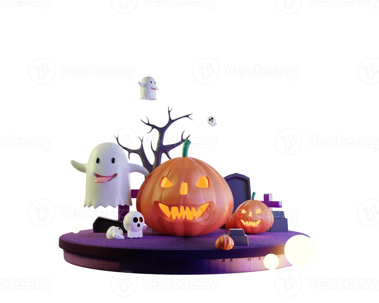 Happy Halloween 3d elements photo