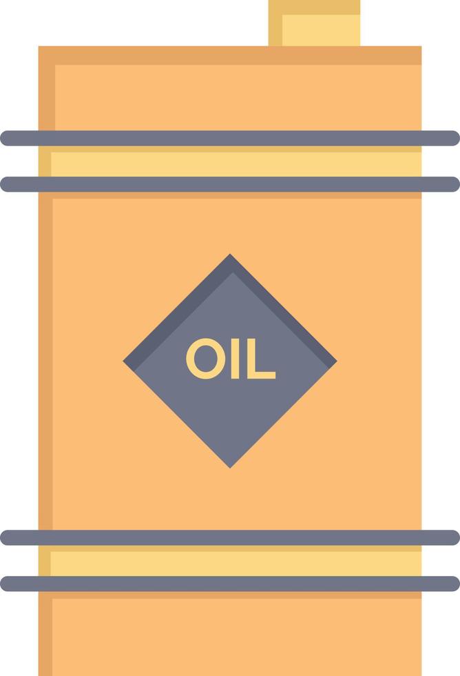 Barrel Oil Oil Barrel Toxic  Flat Color Icon Vector icon banner Template