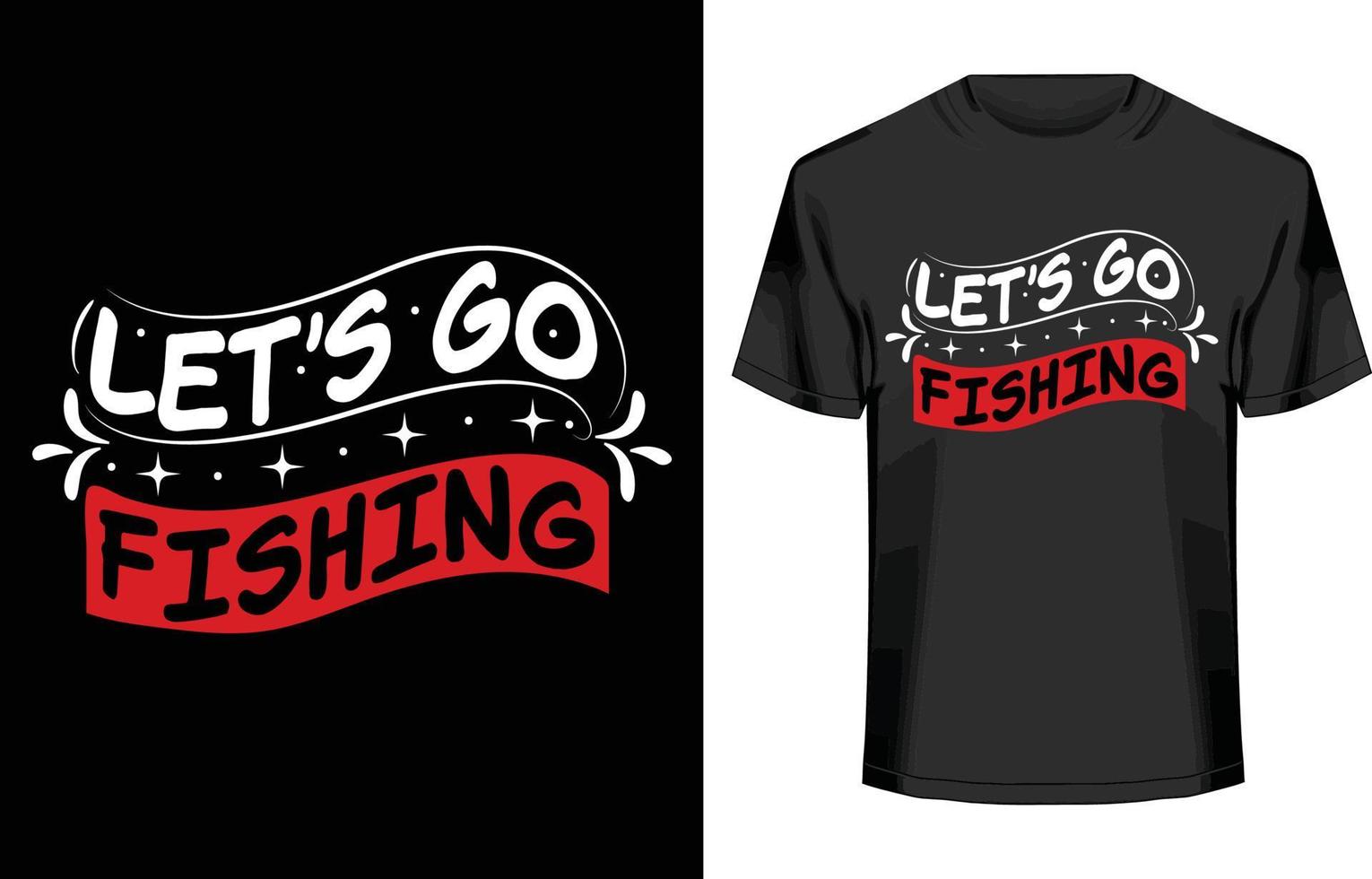 Fishing Typography T-shirt Design vector