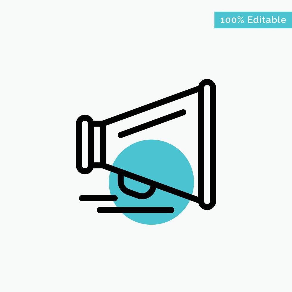 Speaker Laud Motivation turquoise highlight circle point Vector icon