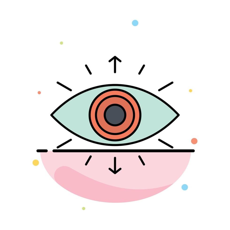 Eye Symbol Secret Society Member  Abstract Flat Color Icon Template vector