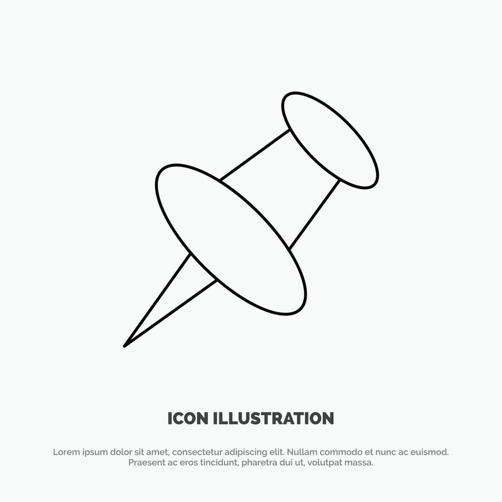 Marker Pin Mark Line Icon Vector 13136743 Vector Art at Vecteezy