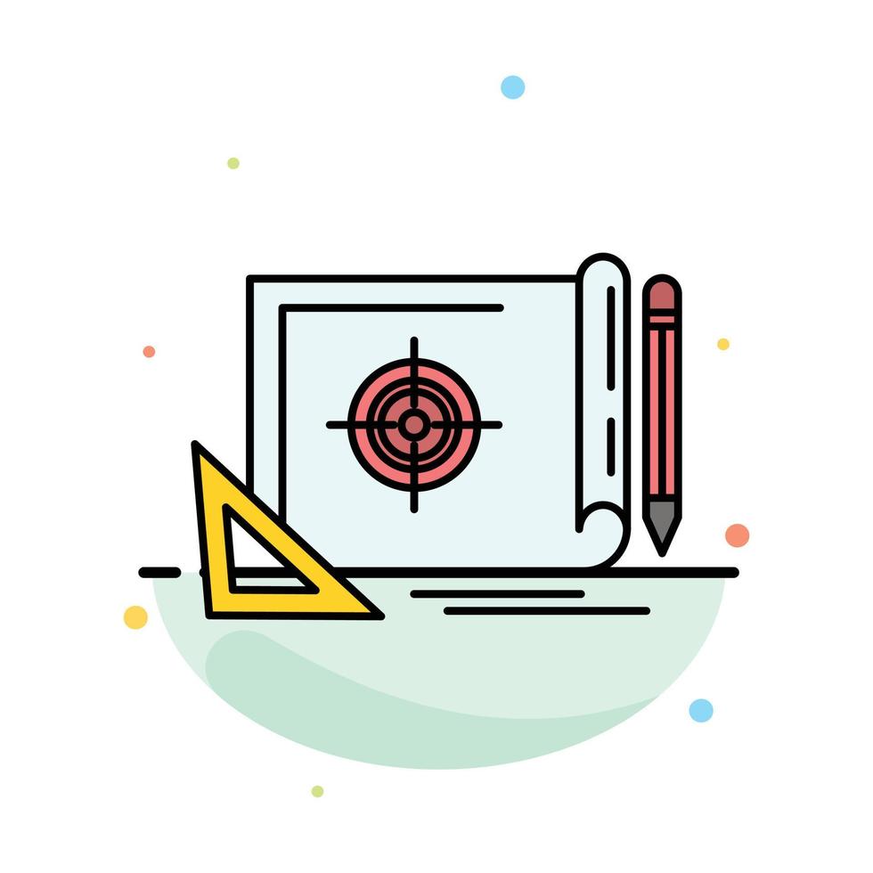 Achievement File File Target Marketing Target Abstract Flat Color Icon Template vector