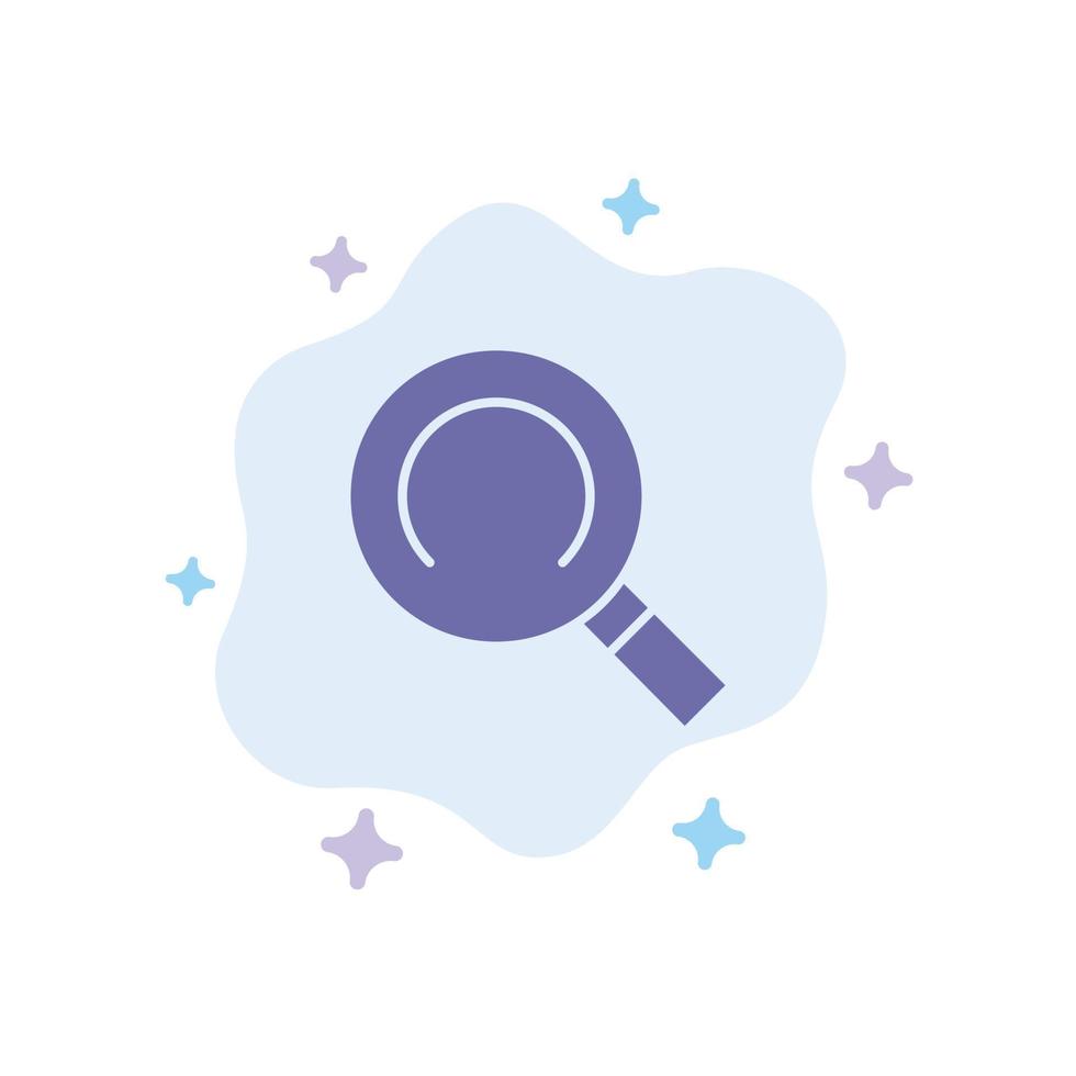 General Magnifier Search Blue Icon on Abstract Cloud Background vector