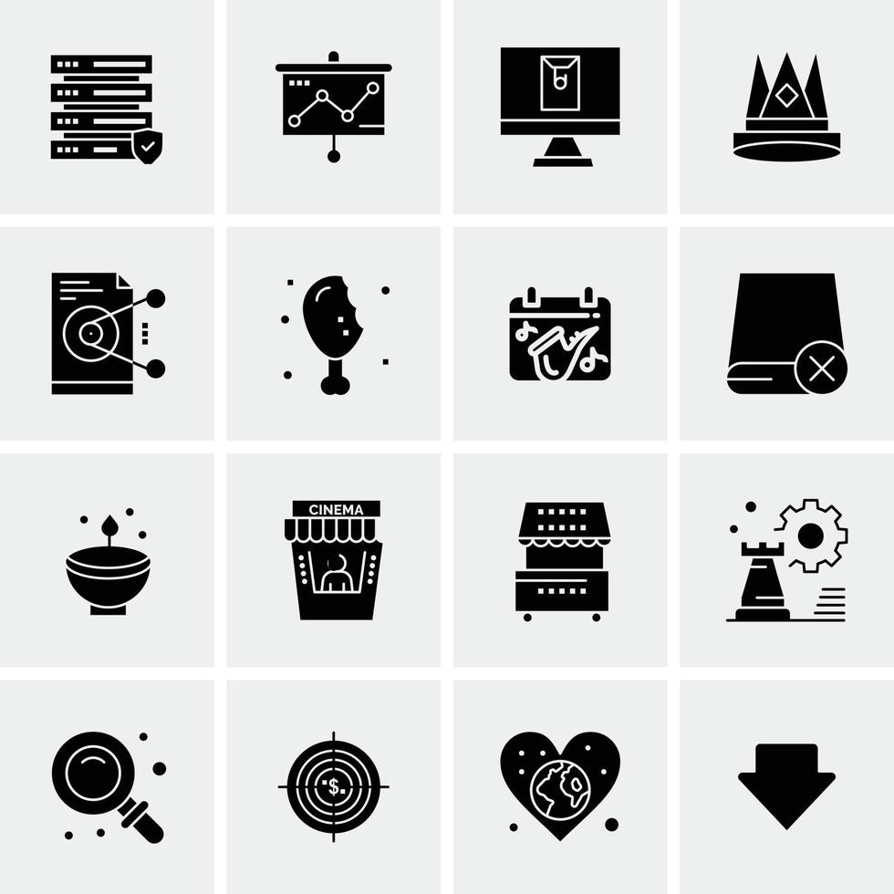 16 Universal Business Icons Vector Creative Icon Illustration to use in web and Mobile Related proje