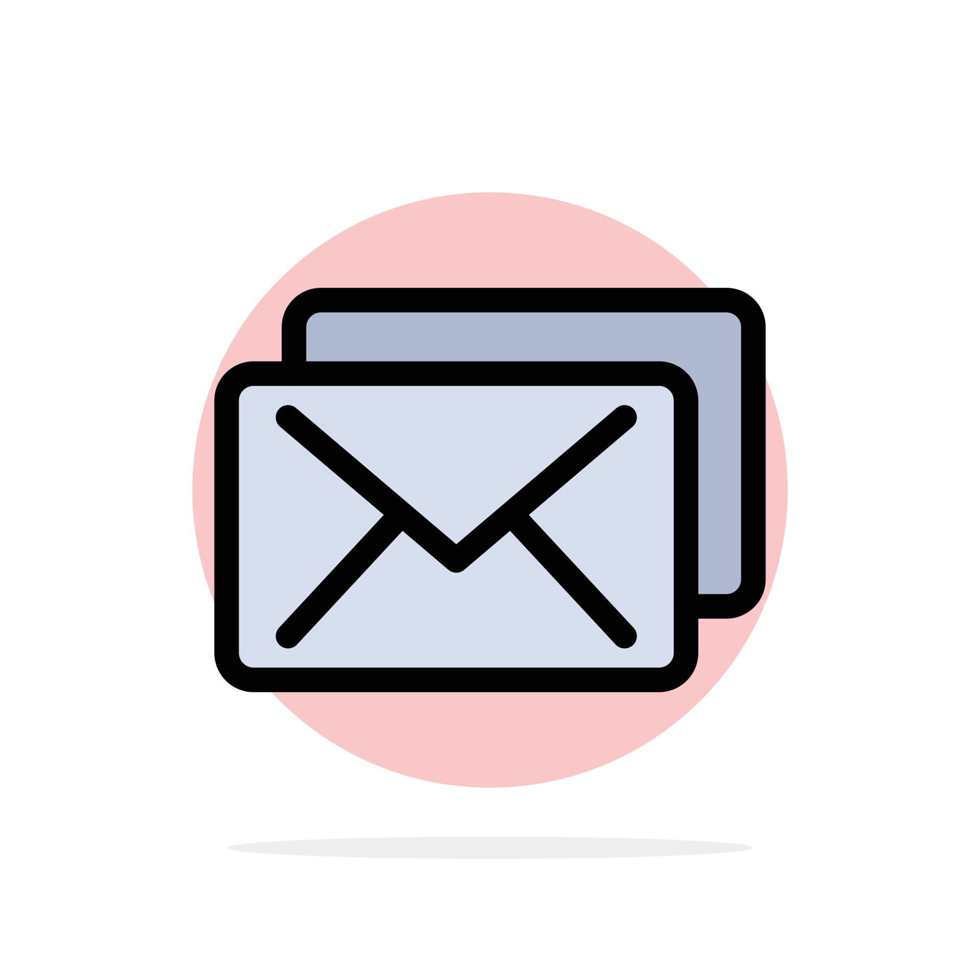 Business Mail Message Abstract Circle Background Flat color Icon