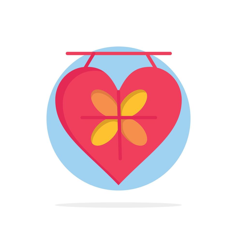 tablero amor corazón boda abstracto círculo fondo plano color icono vector