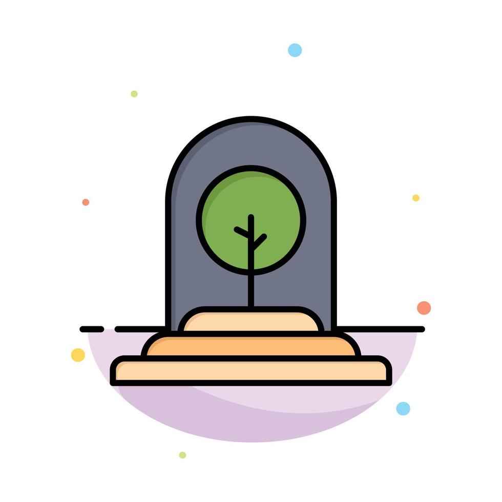 planta de crecimiento árbol de negocios nueva plantilla de icono de color plano abstracto vector