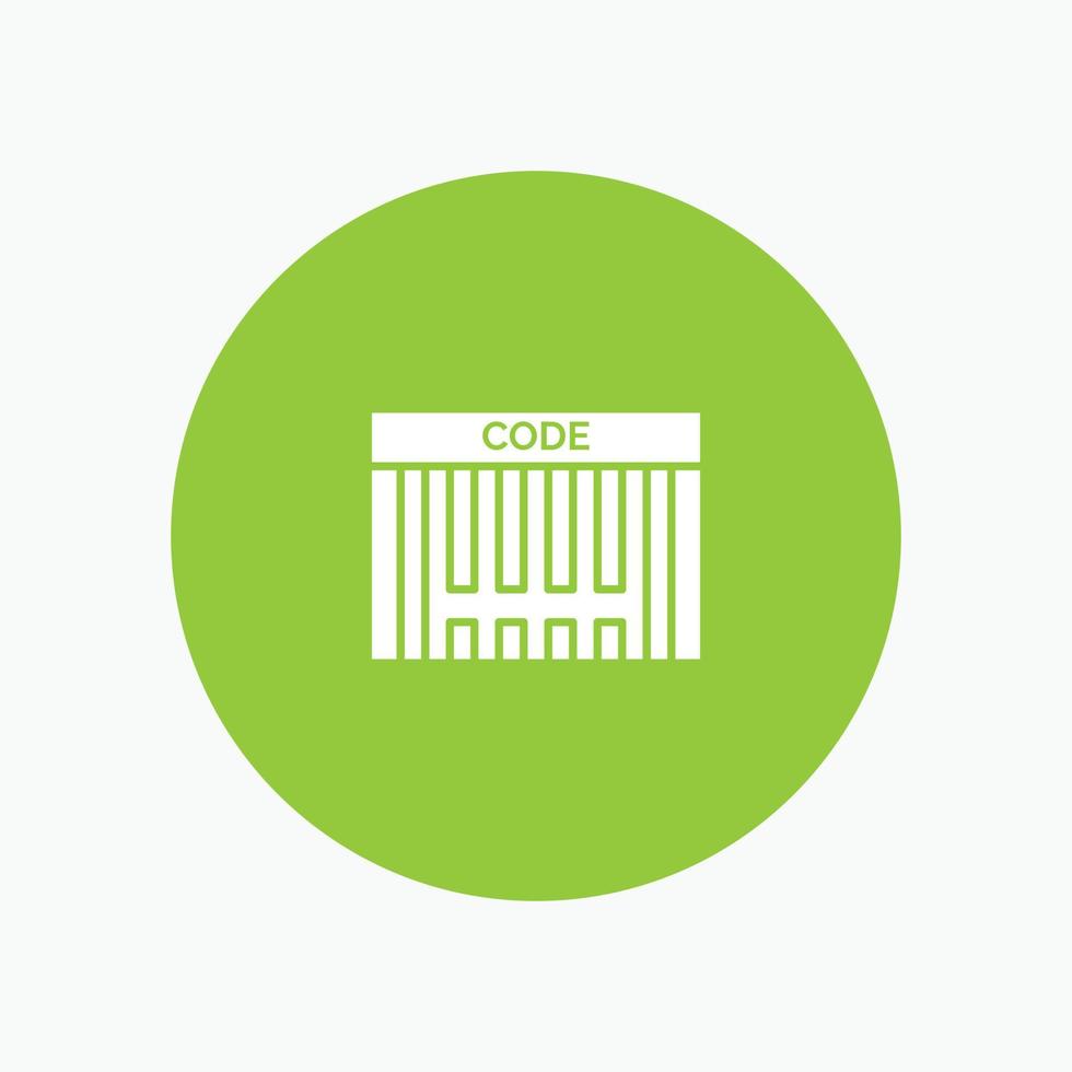 Bar Barcode Code Shopping white glyph icon vector