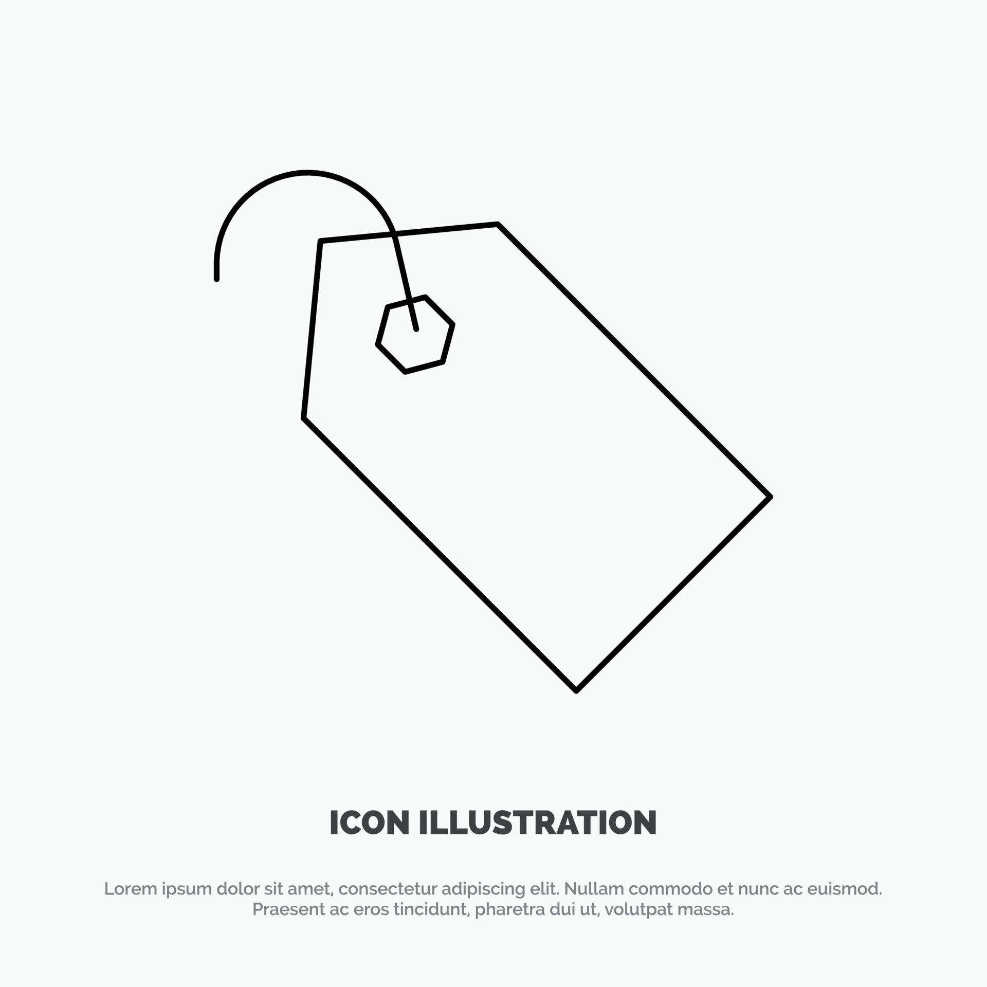 Price Tag Label Ticket Line Icon Vector 13137107 Vector Art at Vecteezy