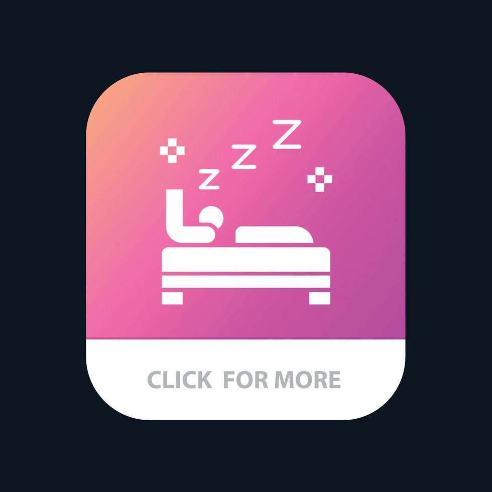 Bed Bedroom Clean Cleaning Mobile App Button Android and IOS Glyph Version vector