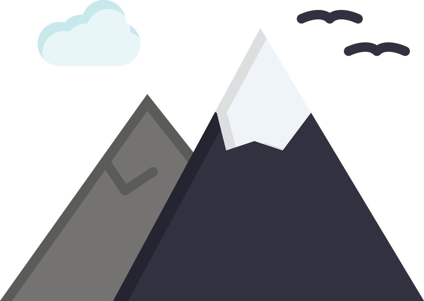 Mountains Nature Scenery Travel  Flat Color Icon Vector icon banner Template