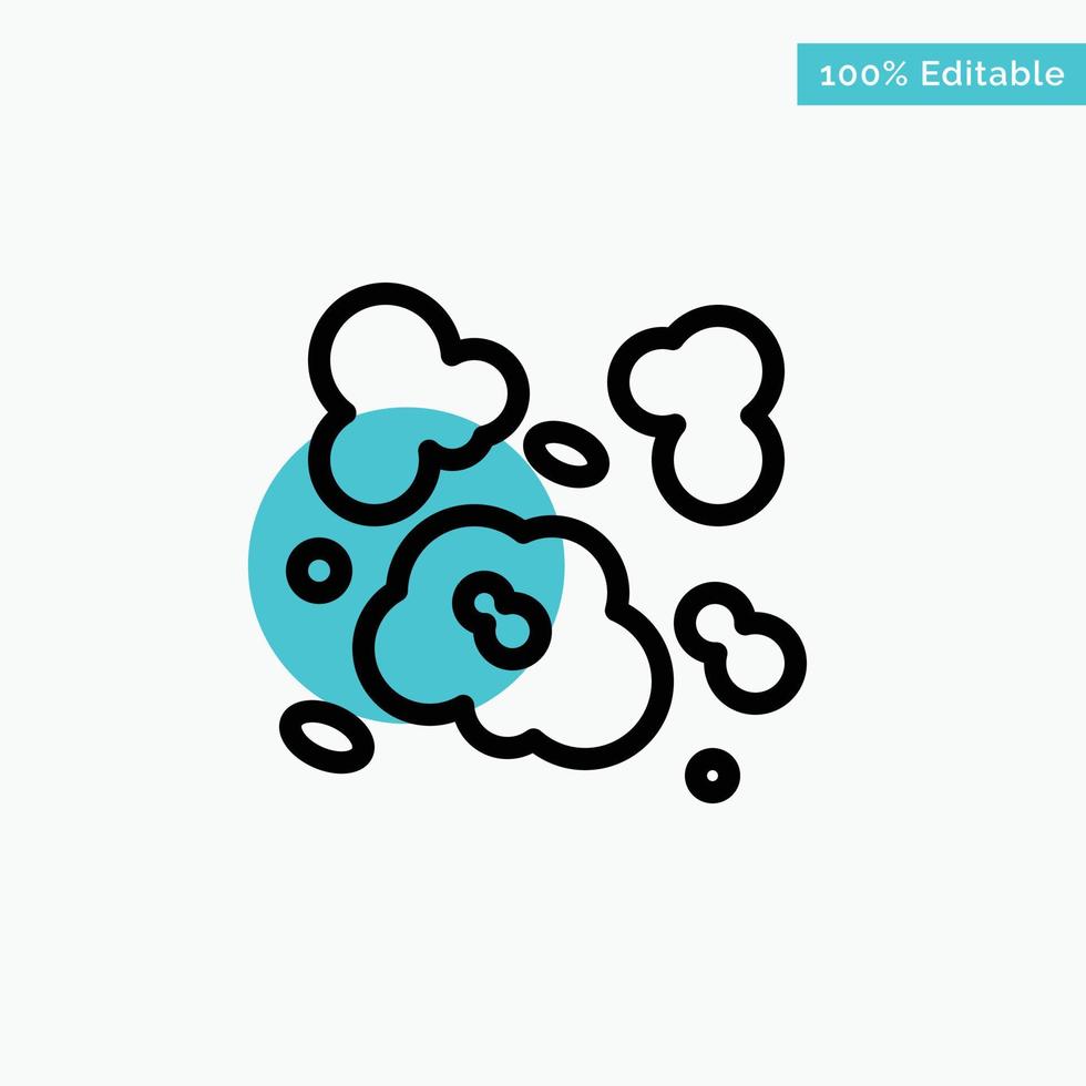Air Dust Environment Pollution turquoise highlight circle point Vector icon