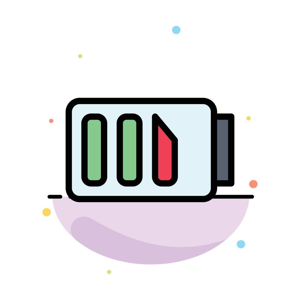 Charge Battery Electricity Simple Abstract Flat Color Icon Template vector