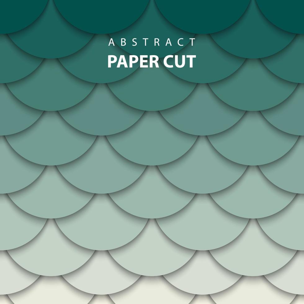 Vector background with beige and green colors paper cut shapes. 3D abstract paper art style, design layout for business presentations, flyers, posters, prints, decoration, cards, brochure cover.