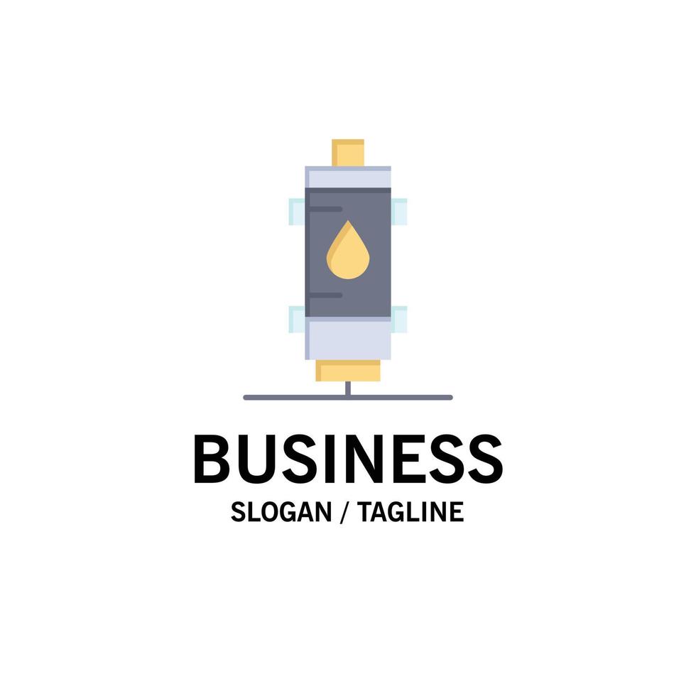 Heater Water Heat Hot Gas Geyser Business Logo Template Flat Color vector