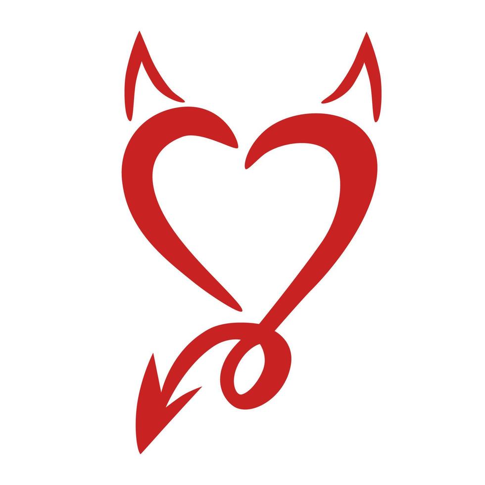 corazón y amor. corazón para el día de san valentín. vacaciones de todos los amantes. día de san valentín 2021. 14 de febrero. icono rojo. diseño plano. ilustración vectorial dibujada a mano. vector