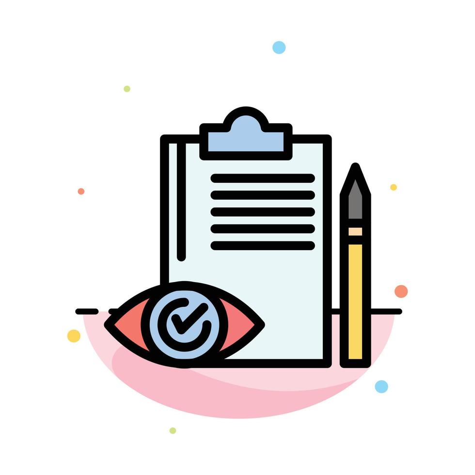 Quality Control Backlog Checklist Control Plan Abstract Flat Color Icon Template vector
