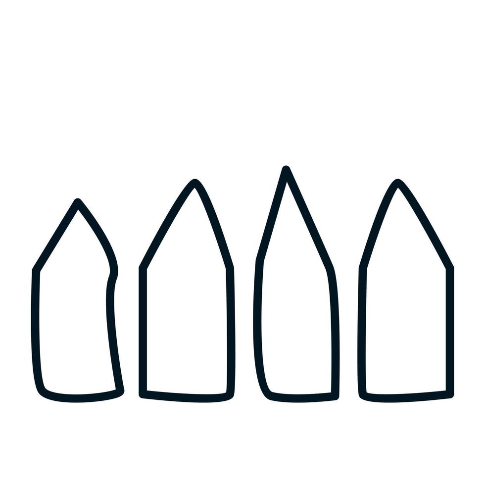Doodle style fence. Vector illustration of hand-drawn