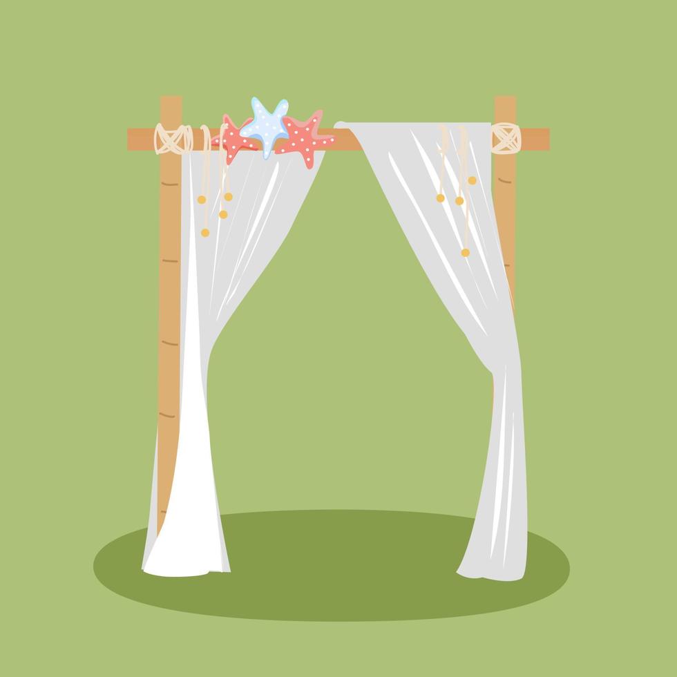 ilustración de arco de boda vector
