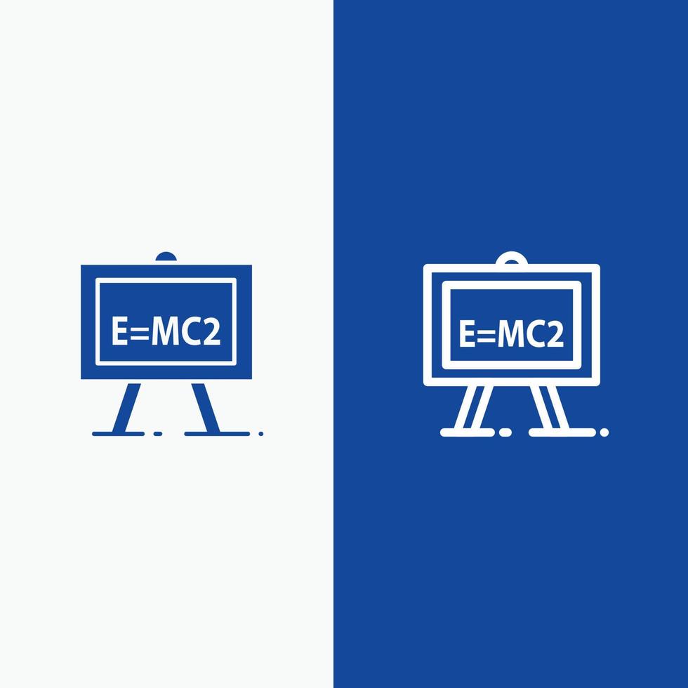 Chemistry Formula Science Science Formula Line and Glyph Solid icon Blue banner Line and Glyph Solid vector