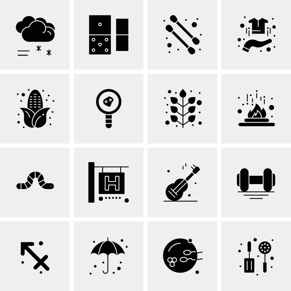 16 iconos universales de negocios vector ilustración de icono creativo para usar en proyectos relacionados con la web y dispositivos móviles