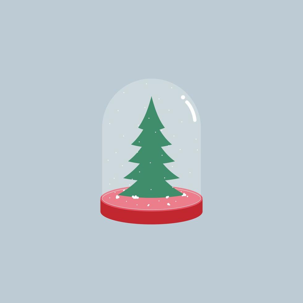 Christmas snow globe vector