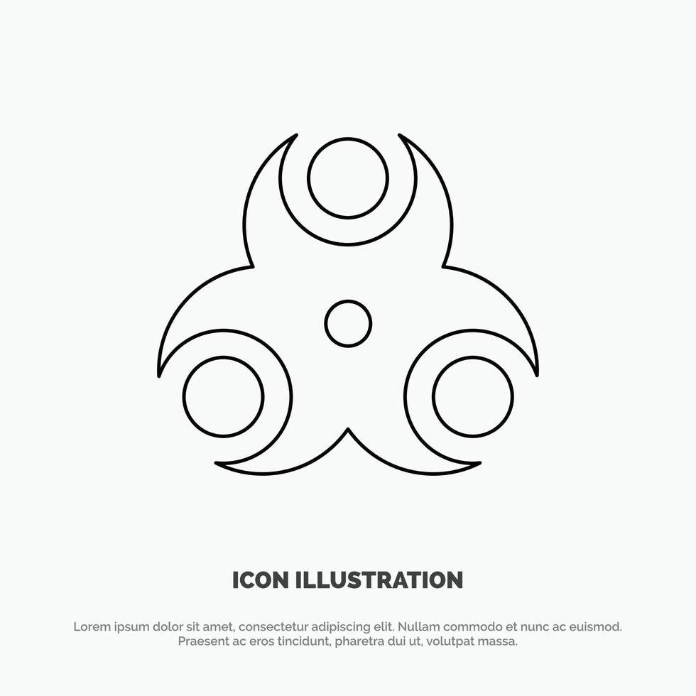 Hazard Biological Medical Health Line Icon Vector