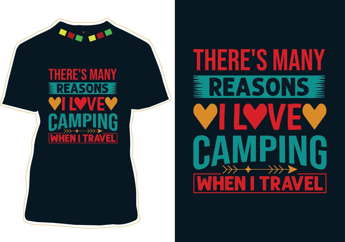 diseño de camiseta de campamento vector