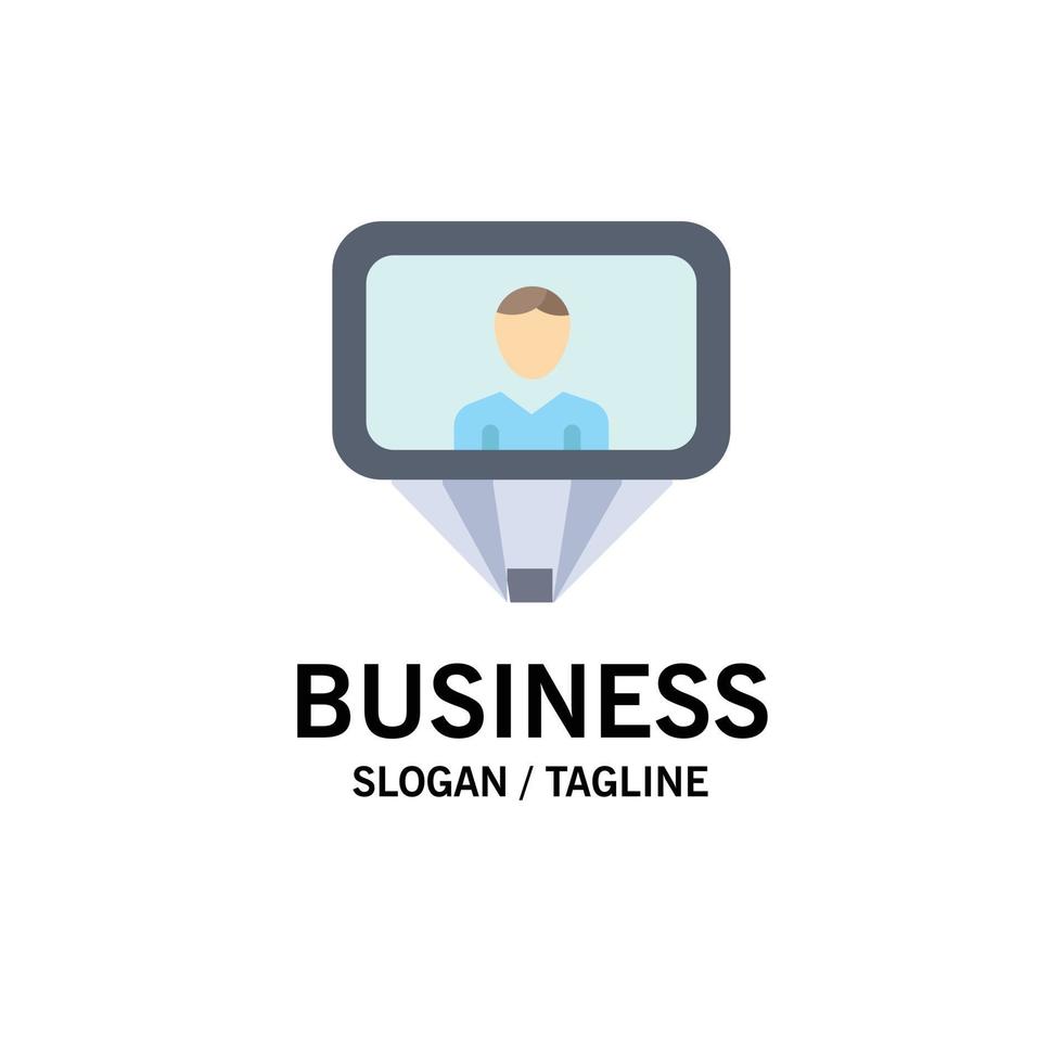 User Profile Id Login Business Logo Template Flat Color vector