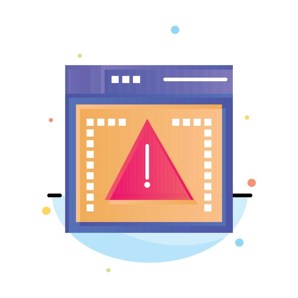 Computing Coding Error Abstract Flat Color Icon Template vector