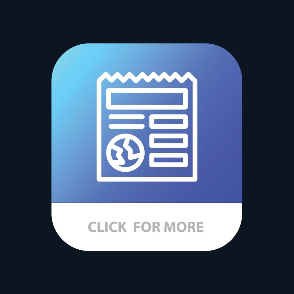 Basic Document Globe Ui Mobile App Button Android and IOS Line Version vector