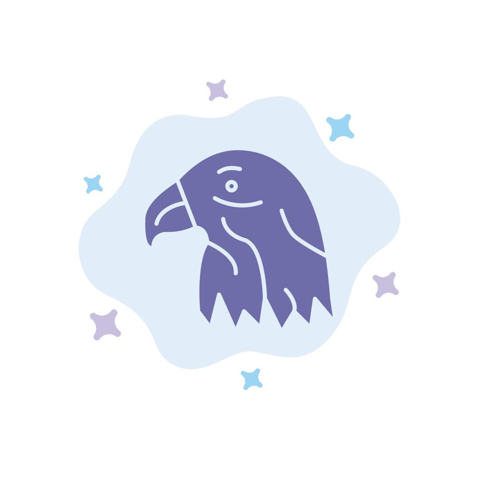 Animal Bird Eagle Usa Blue Icon on Abstract Cloud Background vector