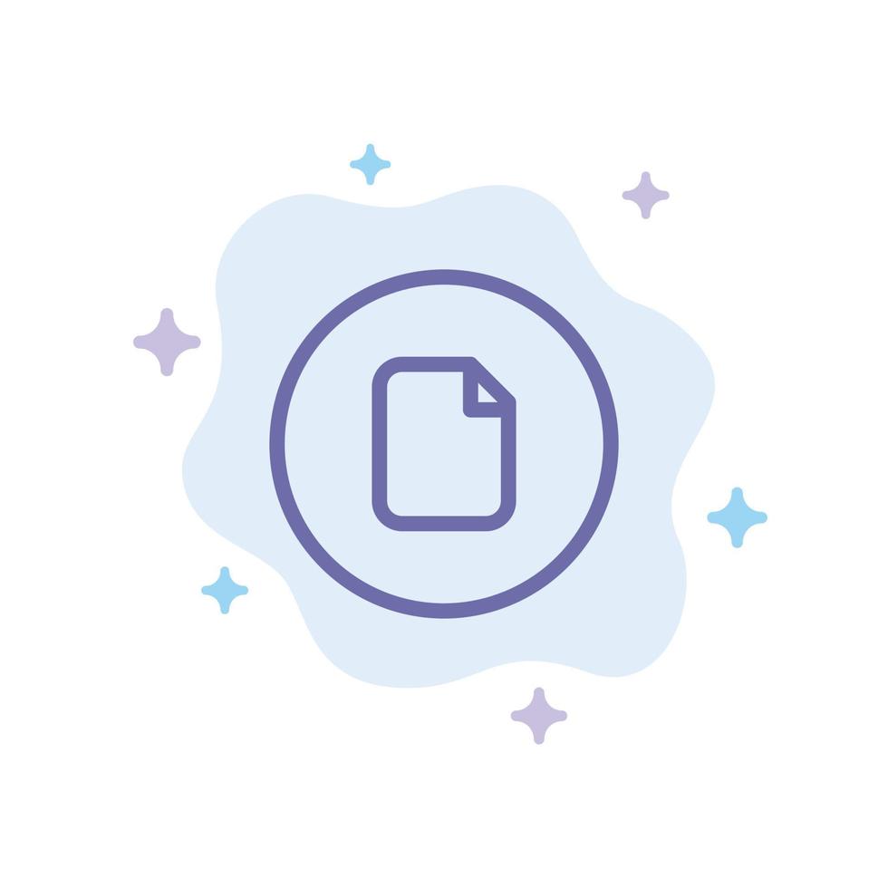 Document File Basic Ui Blue Icon on Abstract Cloud Background vector