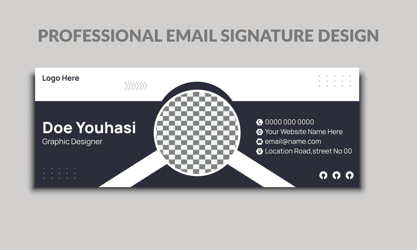 Expensive Company Email Signature Design Template vector