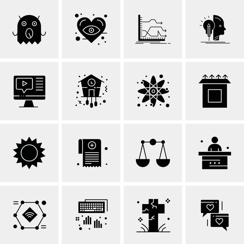 16 Universal Business Icons Vector Creative Icon Illustration to use in web and Mobile Related proje