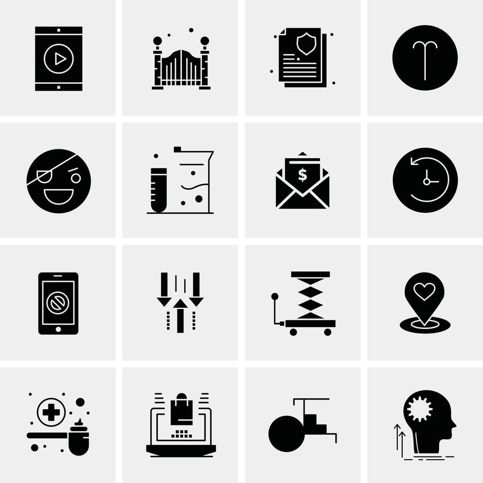 16 Universal Business Icons Vector Creative Icon Illustration to use in web and Mobile Related proje