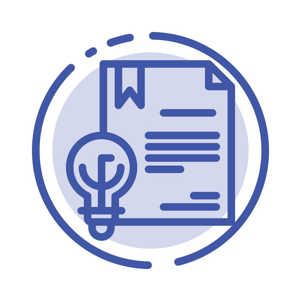 Business Copyright Digital Invention Law Blue Dotted Line Line Icon vector